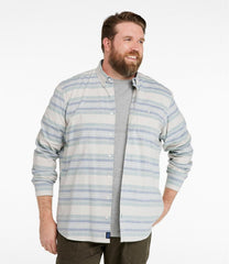 L.L.BeanMen's Comfort Stretch Chambray Shirt, Traditional Untucked Fit, Long-Sleeve, Stripe