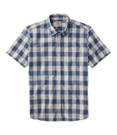L.L.BeanMen's Comfort Stretch® Chambray Shirt, Slightly Fitted Untucked Fit, Short-Sleeve, Plaid