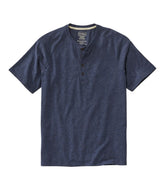 L.L.BeanMen's Comfort Stretch Pima Tee Shirt, Short-Sleeve Henley