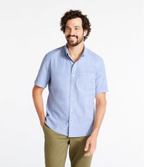L.L.BeanMen's Comfort Stretch® Oxford Shirt, Slightly Fitted Untucked Fit, Short-Sleeve