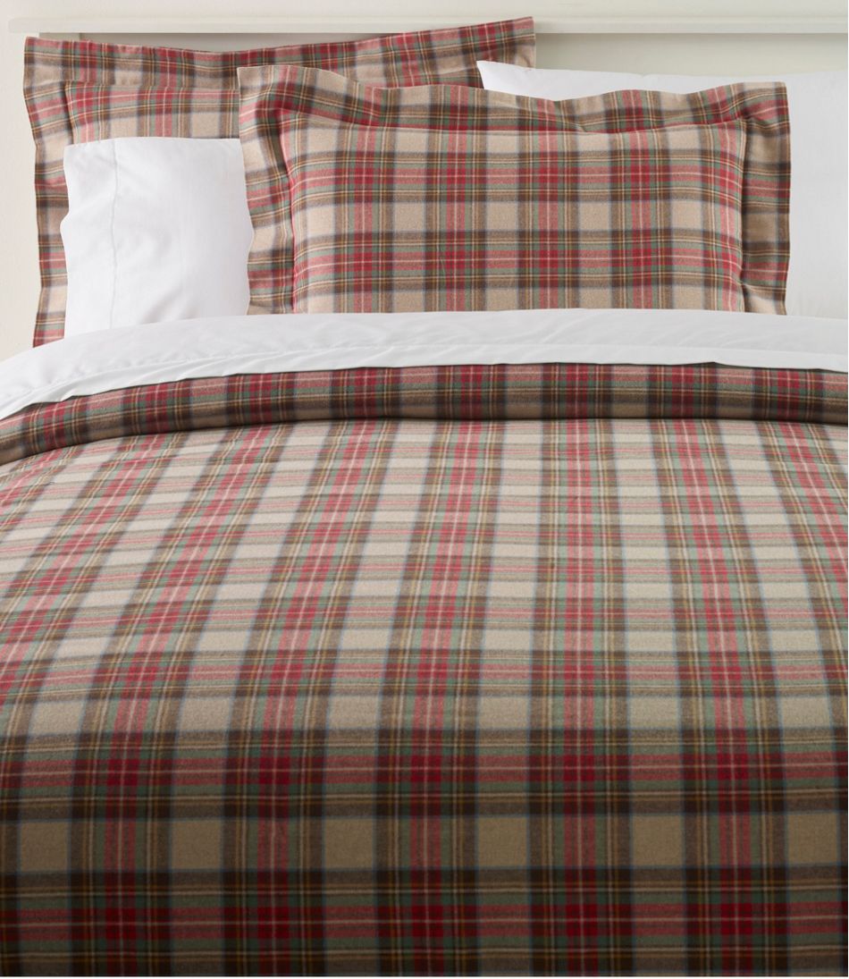 L.L.BeanHeritage Chamois Flannel Comforter Cover Collection, Plaid