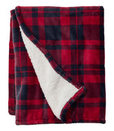 L.L.BeanWicked Plush Sherpa Throw, Plaid