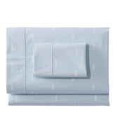 L.L.BeanSunwashed Percale Sheet Collection, Stamped Leaf Print