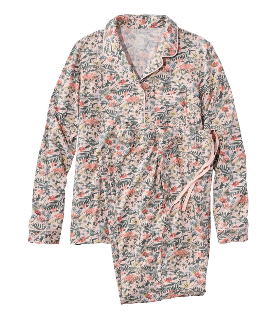 L.L.BeanWomen's Super-Soft Shrink-Free Pajama Set, Button-Front