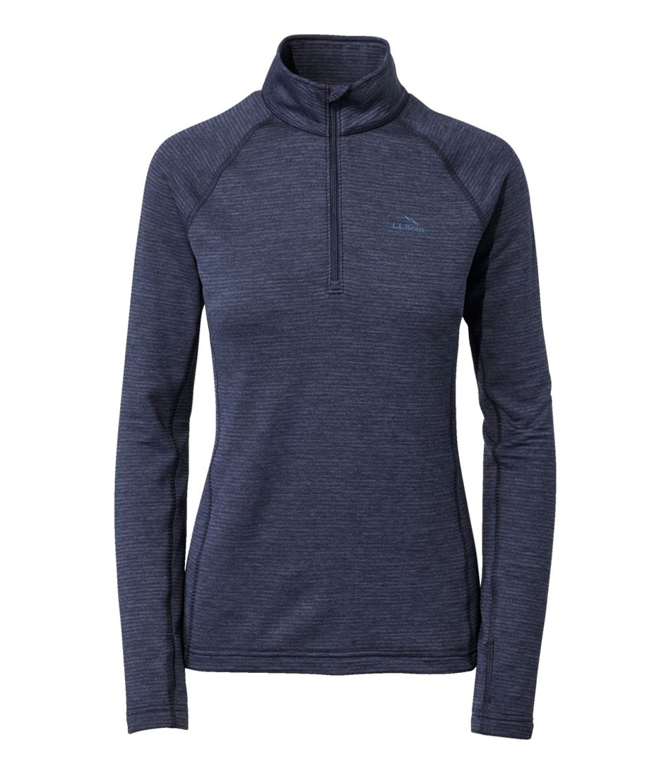 L.L.BeanWomen's Midweight Base Layer Crew Top, 1/4 Zip