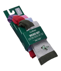 L.L.BeanAdults' Wicked Soft Cotton Socks Animal Gift Set, 3-Pack