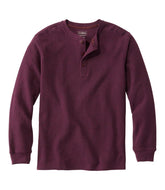 L.L.BeanMen's Unshrinkable Mini-Waffle Henley, Long-Sleeve Traditional Fit