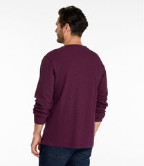 L.L.BeanMen's Unshrinkable Mini-Waffle Henley, Long-Sleeve Traditional Fit