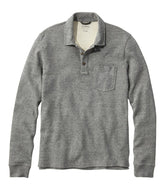 L.L.BeanMen's Washed Cotton Double-Knit Polo, Long-Sleeve