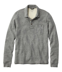 L.L.BeanMen's Washed Cotton Double-Knit Polo, Long-Sleeve