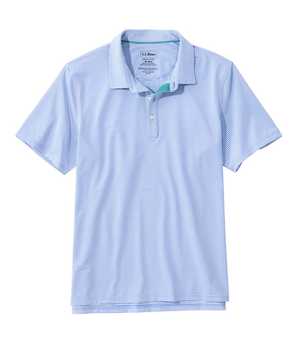 L.L.BeanMen's Comfort Stretch Performance® Party Polo, Slightly Fitted, Short-Sleeve, Stripe