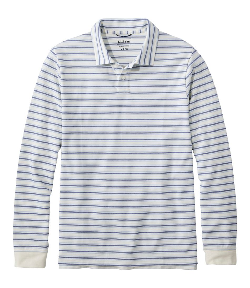 L.L.BeanMen's Comfort Stretch Performance® Polo, Long-Sleeve, Stripe