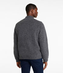 L.L.BeanMen's Classic Ragg Wool Sweater, Full-Zip Flannel-Lined