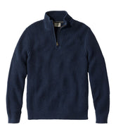 L.L.BeanMen's Organic Cotton Waffle Sweater, Quarter Zip