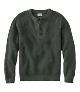 L.L.BeanMen's Organic Cotton Waffle Sweater, Henley