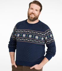 L.L.BeanMen's Wicked Soft Cotton/Cashmere Sweater, Crewneck, Pattern