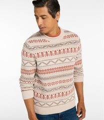 L.L.BeanMen's Organic Cotton Waffle Sweater, Crewneck, Fair Isle