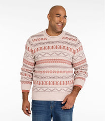 L.L.BeanMen's Organic Cotton Waffle Sweater, Crewneck, Fair Isle