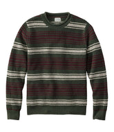 L.L.BeanMen's Organic Cotton Waffle Sweater, Rollneck Crew, Stripe