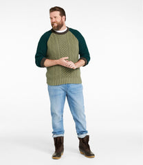 L.L.BeanMen's Signature Cotton Fisherman Sweater, Crewneck, Colorblock