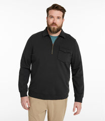 L.L.BeanMen's Sunwashed Sweatshirt, Quarter-Zip Polo, Long-Sleeve