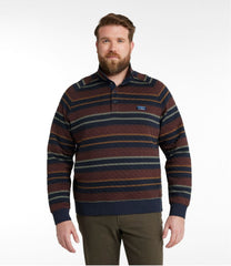 L.L.BeanMen's Quilted Sweatshirt, Mockneck, Stripe