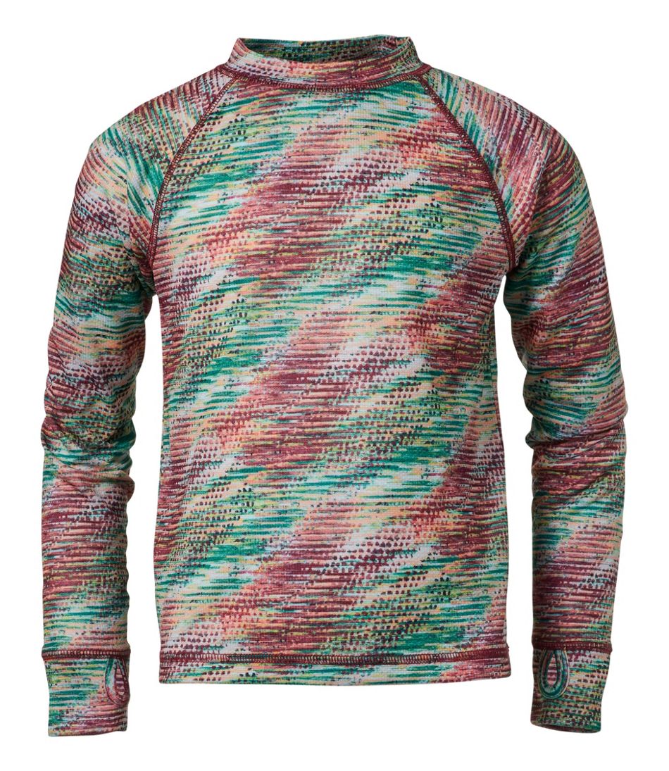L.L.BeanKids' Wicked Warm Midweight Long Underwear, Top Print