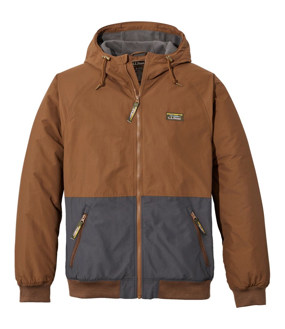 L.L.BeanMen's Insulated 3-Season Bomber Hooded Jacket, Colorblock
