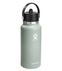 L.L.BeanHydro Flask Wide Mouth Water Bottle with Flex Straw Cap, 32 oz.