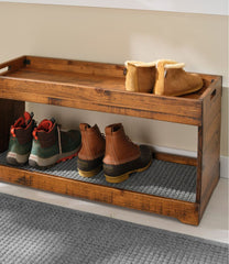 L.L.BeanRustic Wooden Two Tier Boot Tray