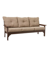 L.L.BeanAll-Weather Patio Sofa with Textured Cushions, Mahogany