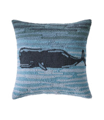 L.L.BeanIndoor/Outdoor Hooked Pillow, 18x18 Whale