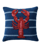 L.L.BeanIndoor/Outdoor Hooked Pillow, 18x18 Lobster