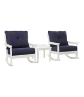 L.L.BeanAll-Weather Patio Rocker Set with Side Table, White