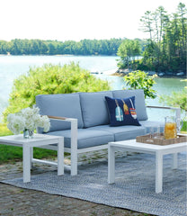 L.L.BeanWhite Aluminum Deep Seating Side Table