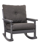 L.L.BeanAll-Weather Patio Rocker with Textured Cushion, Slate Gray