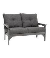 L.L.BeanAll-Weather Patio Loveseat with Textured Cushion, Slate Gray