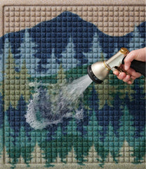 L.L.BeanPrinted Recycled Waterhog Doormat, Pine Trees