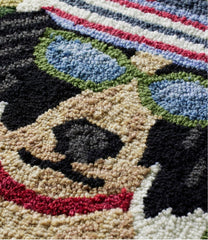 L.L.BeanIndoor/Outdoor Vacationland Rug, Dogs Skiing