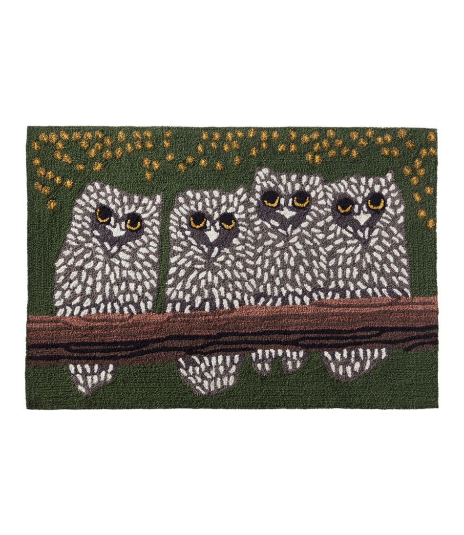 L.L.BeanIndoor/Outdoor Vacationland Rug, Owls