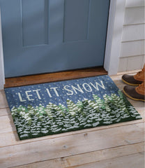L.L.BeanIndoor/Outdoor Vacationland Rug, Frosted Trees
