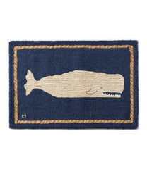 L.L.BeanWool Hooked Novelty Rug, Whale