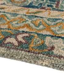 L.L.BeanBordered Medallion Wool Tufted Rug, Blue Multi