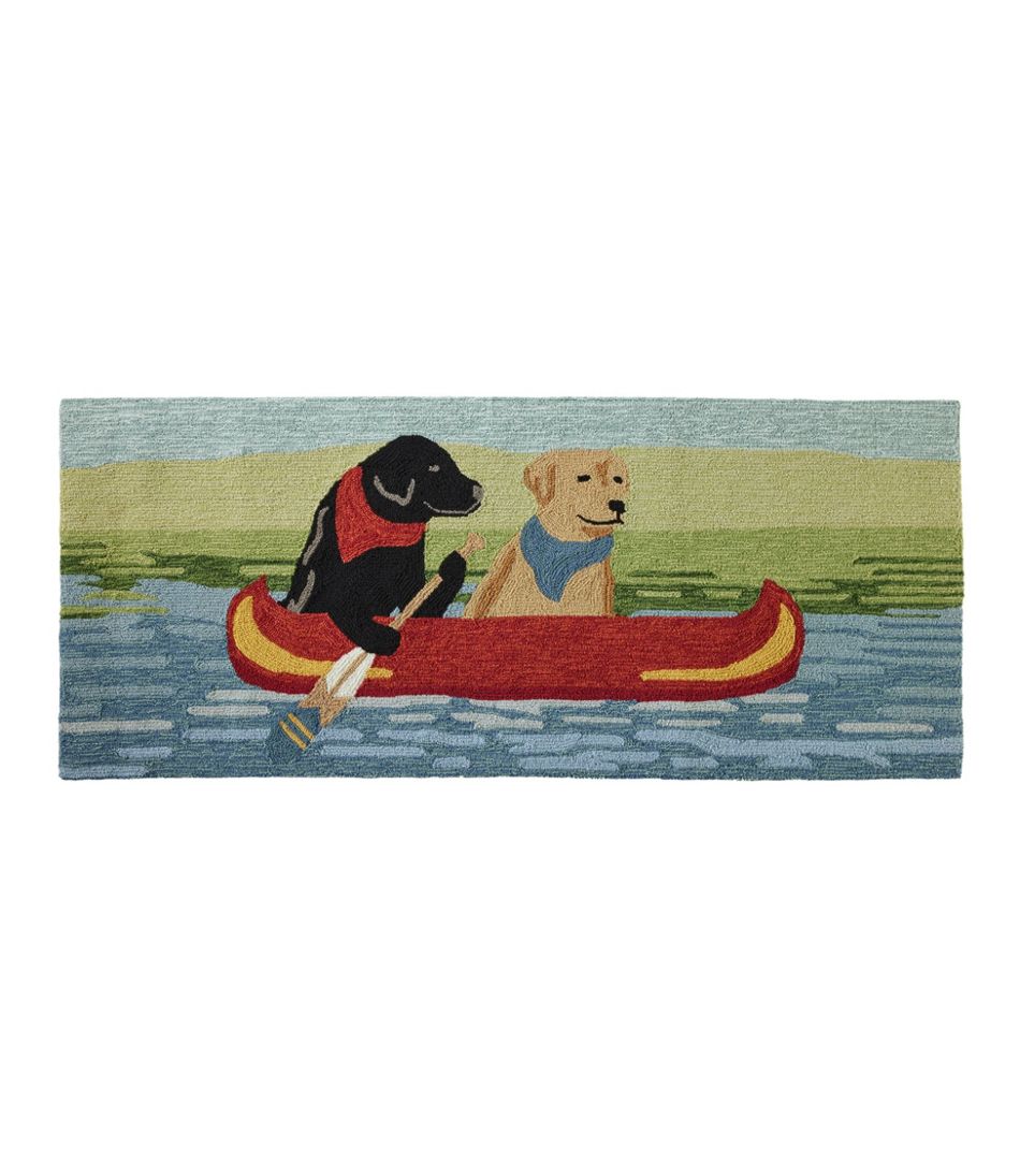 L.L.BeanIndoor/Outdoor Vacationland Runner, Dog Canoe