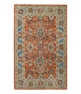 L.L.BeanSingle Border Terracotta Wool Tufted Rug