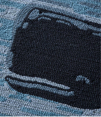 L.L.BeanIndoor/Outdoor Vacationland Rug, Coastal Whale