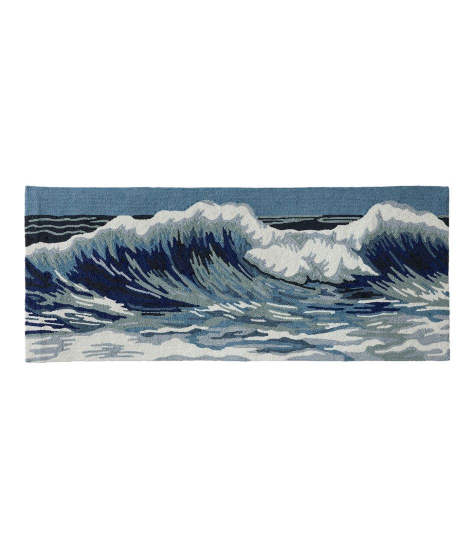L.L.BeanIndoor/Outdoor Vacationland Runner, Ocean Waves