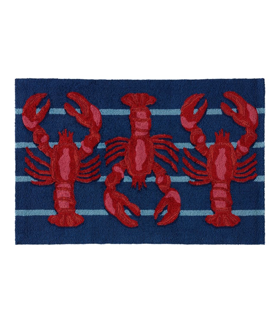 L.L.BeanIndoor/Outdoor Vacationland Rug, Lobsters