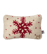 L.L.BeanWool Hooked Throw Pillow, Red Flake, 8" x 12"
