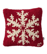 L.L.BeanWool Hooked Throw Pillow, Snowflake, 14" x 14"